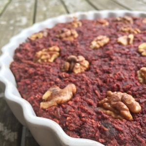 Beetroot Chocolate Baked Oatmeal