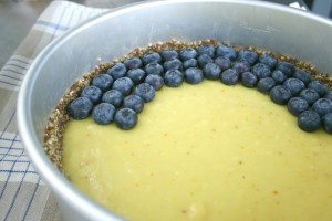 Healthy Lemon Curd Tart Recipe with Blueberries - paleo - vegan