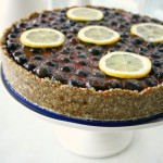 Healthy Lemon Curd Tart Recipe with Blueberries - paleo - vegan